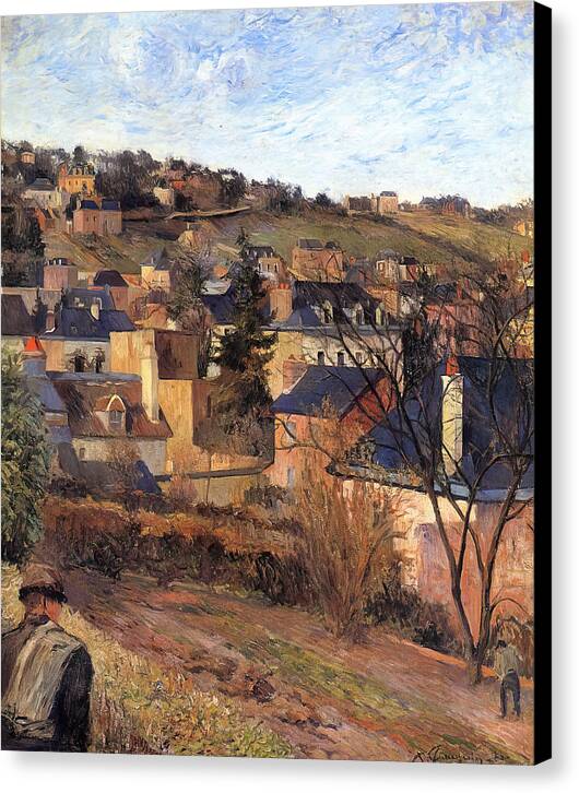 Blue Roofs of Rouen - Canvas Print