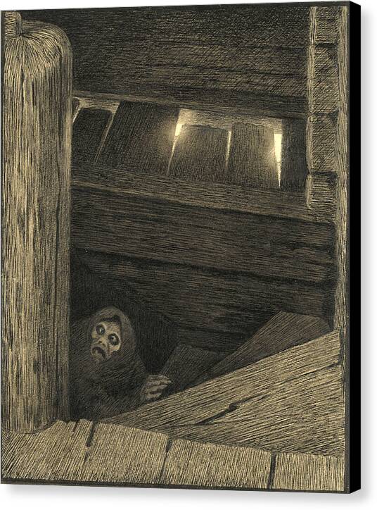 Plague on the Stairs - Canvas Print