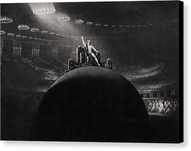 Satan Presiding at the Infernal Council - Canvas Print