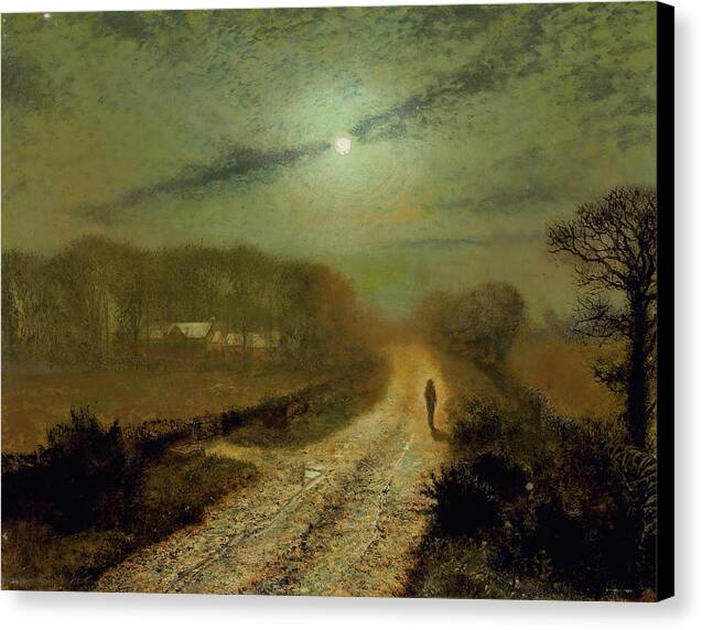 A Moonlit Landscape - Canvas Print