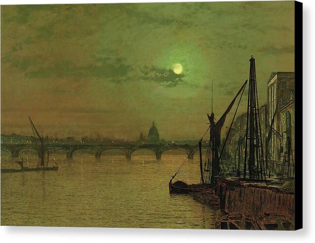 Waterloo Bridge, London, Looking East - Canvas Print