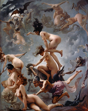 Witches going to their Sabbath by Luis Ricardo Falero - Art Print - Zapista