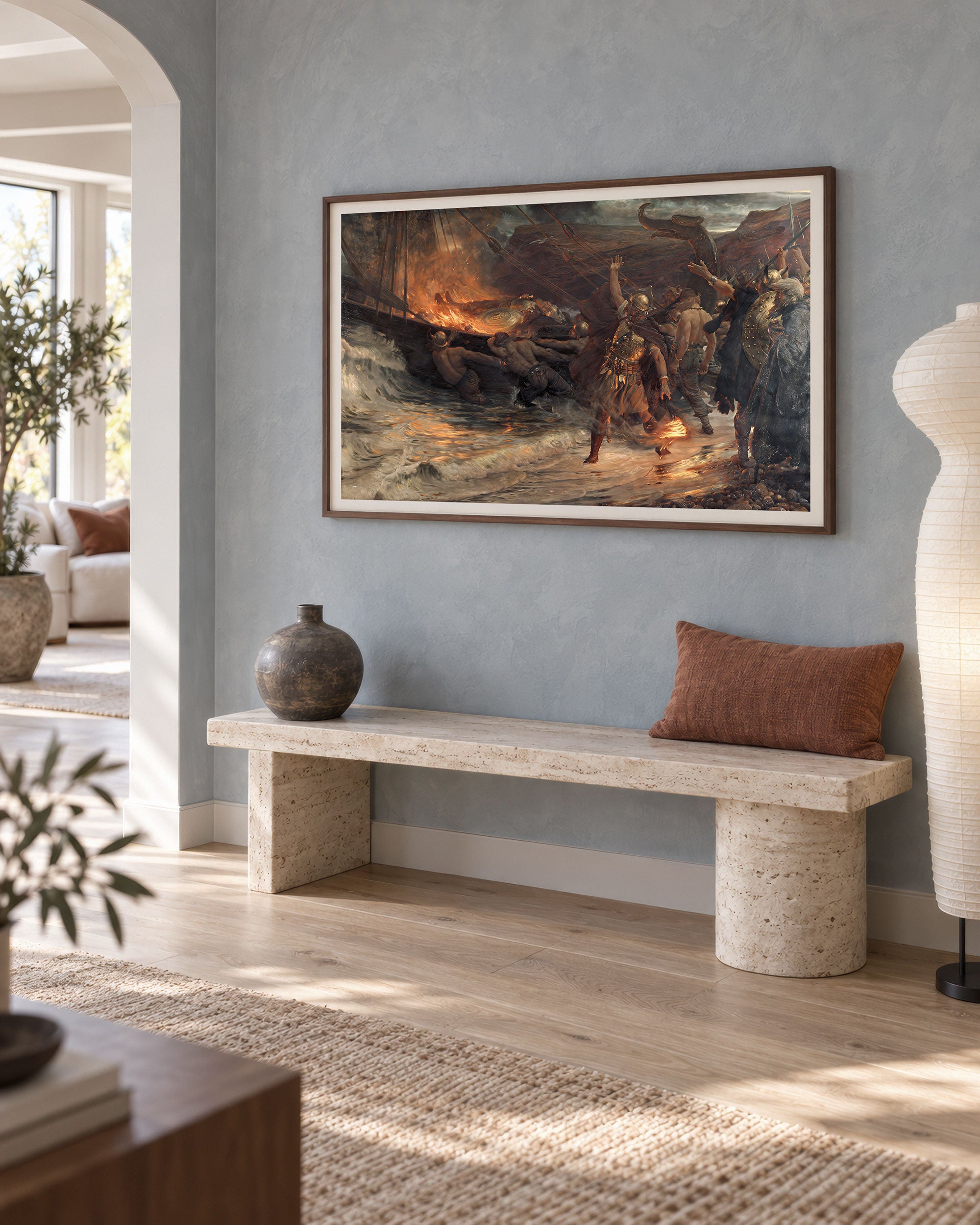 The Funeral of a Viking - Art Print