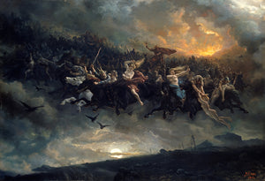 The Wild Hunt of Odin by Peter Nicolai Arbo - Art Print - Zapista