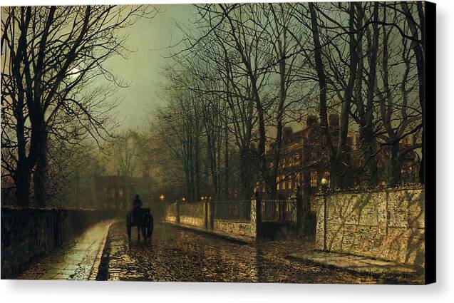 A Wet Moon, Putney Road - Canvas Print