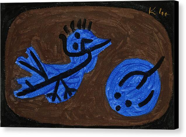 Blue-Bird-Pumpkin - Canvas Print