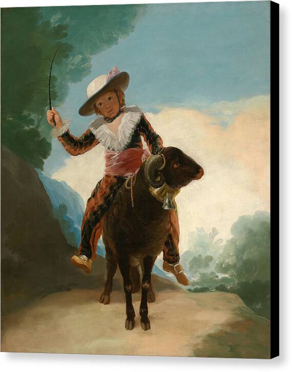 Boy on a Ram - Canvas Print