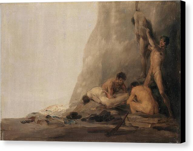 Cannibals Preparing Their Victims - Canvas Print