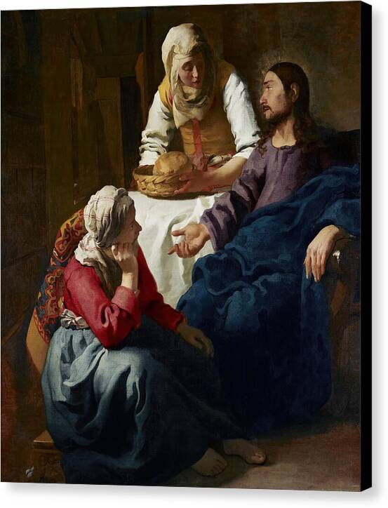 Christ in the House of Martha and Mary - Canvas Print