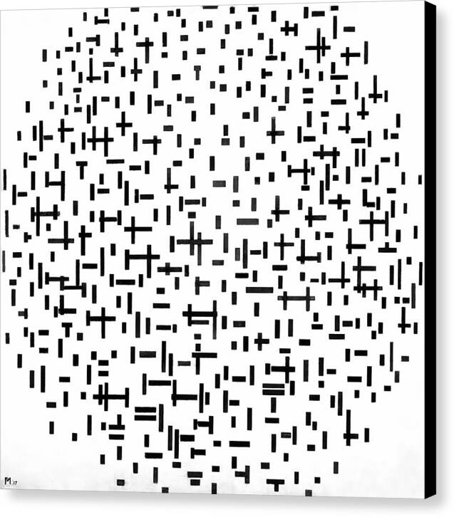 Composition with Lines - Canvas Print