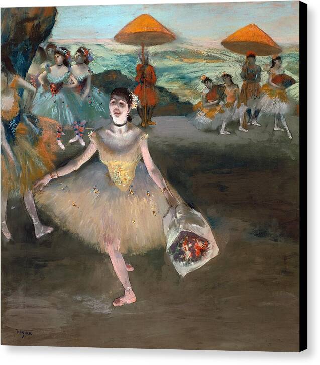 Dancer with a Bouquet Bowing - Canvas Print