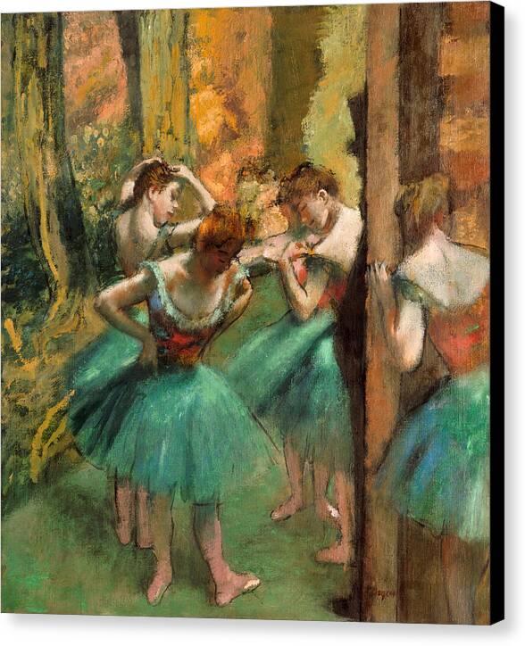 Dancers, Pink and Green - Canvas Print
