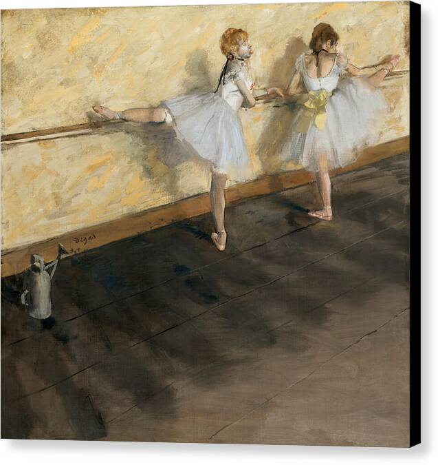 Dancers Practicing at the Barre - Canvas Print