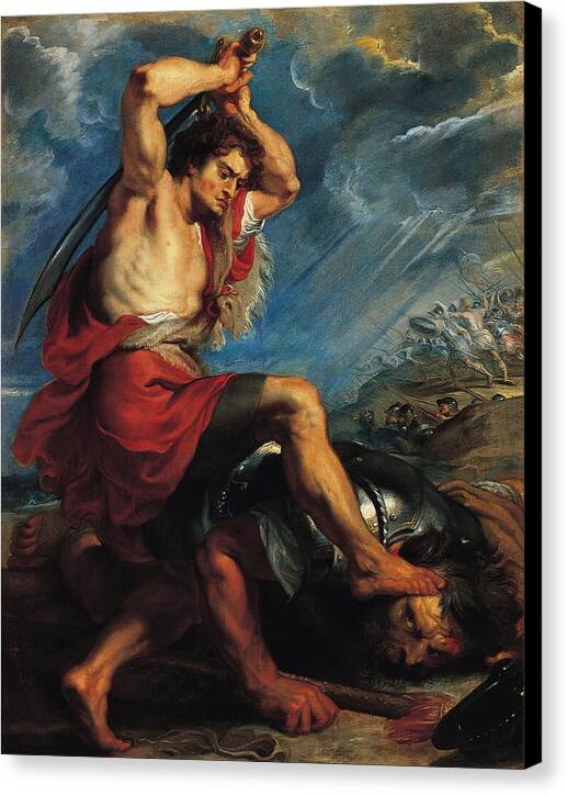 David Slaying Goliath - Canvas Print