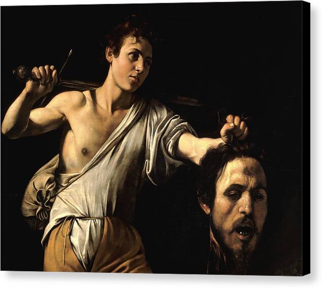 David with the Head of Goliath - Canvas Print