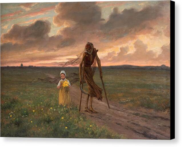 Death and the Girl - Canvas Print