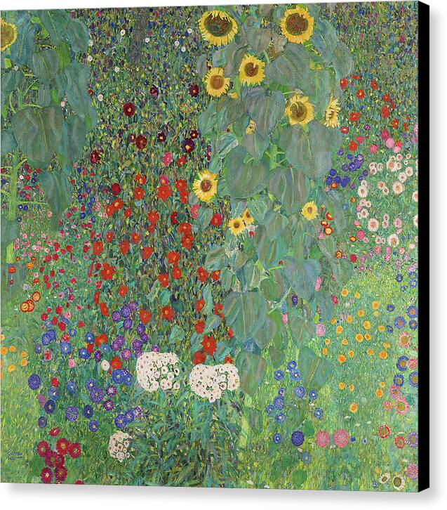 Farm Garden with Sunflowers - Canvas Print
