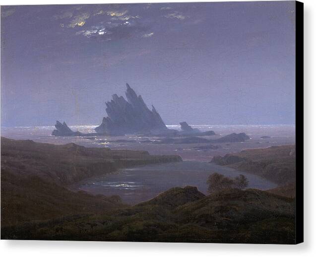 Felsenriff am Meeresstrand - Canvas Print