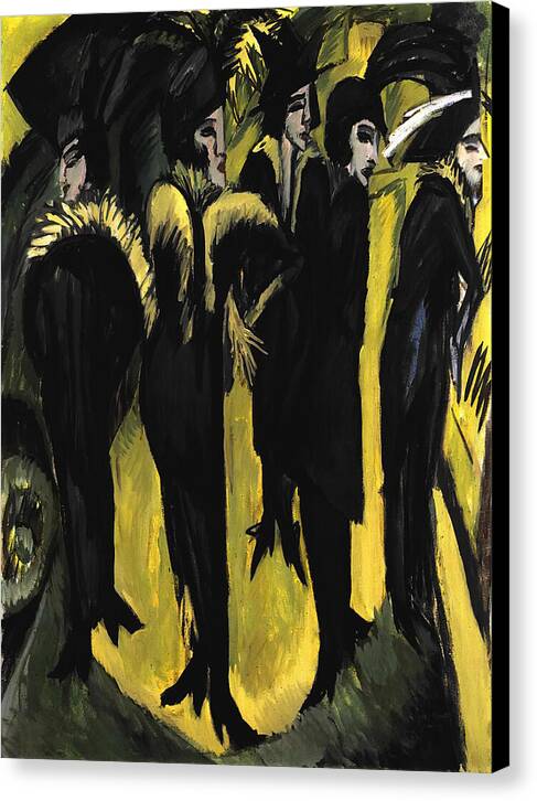 Five Women on the Street - Canvas Print