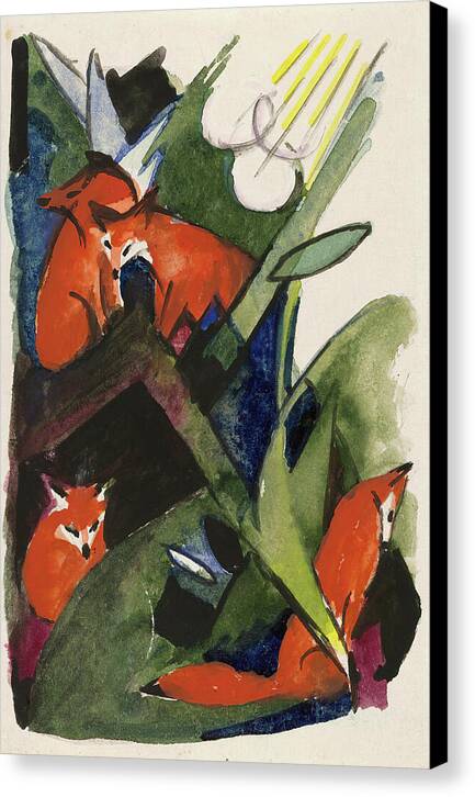 Four Foxes - Canvas Print