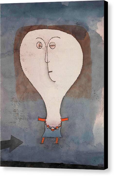 Fright of a Girl - Canvas Print