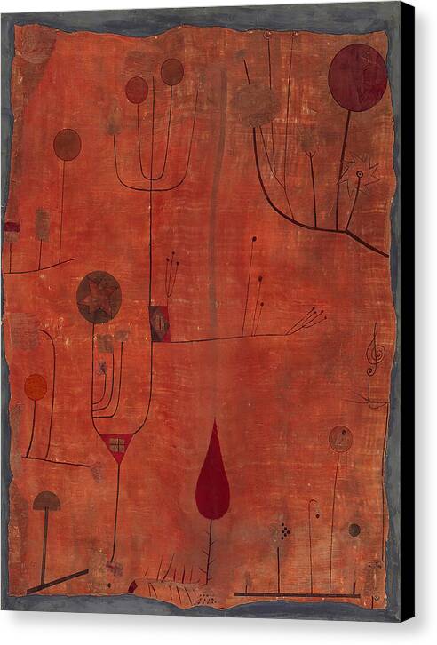 Fruits on Red - Canvas Print