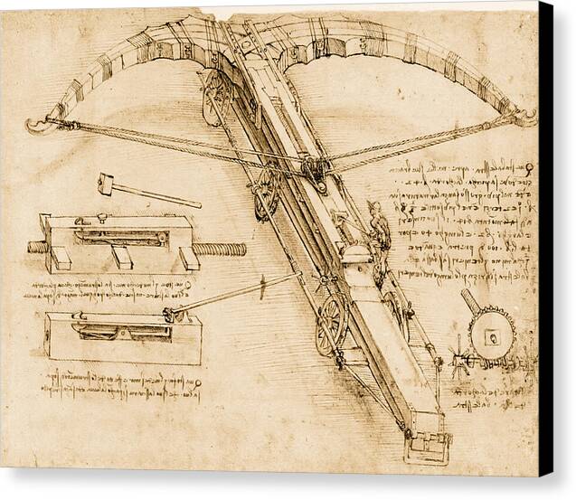 Giant Crossbow - Codice Atlantico - Canvas Print