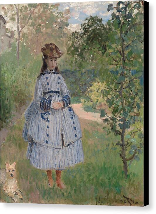Girl with Dog - Canvas Print