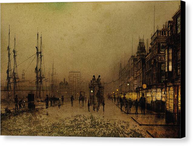 Glasgow Docks, at Twilight - Canvas Print
