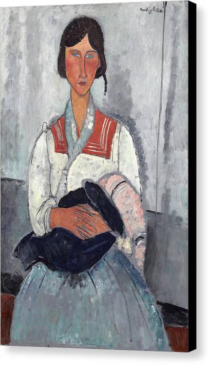 Gypsy Woman with Baby - Canvas Print