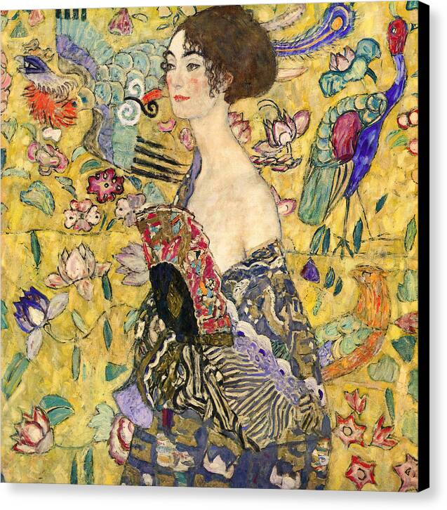 Lady with Fan - Canvas Print