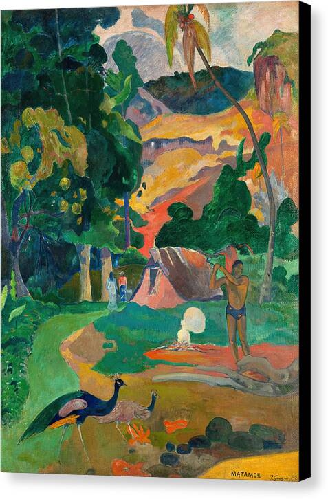 Landscape with Peacocks - Canvas Print