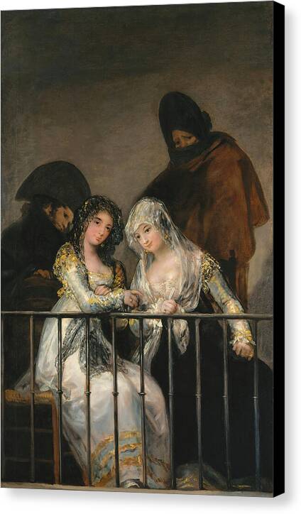 Majas on a Balcony - Canvas Print