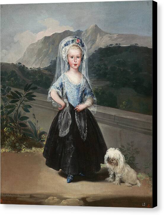 Maria Teresa de Borbon y Vallabriga, later Condesa de Chinchon - Canvas Print