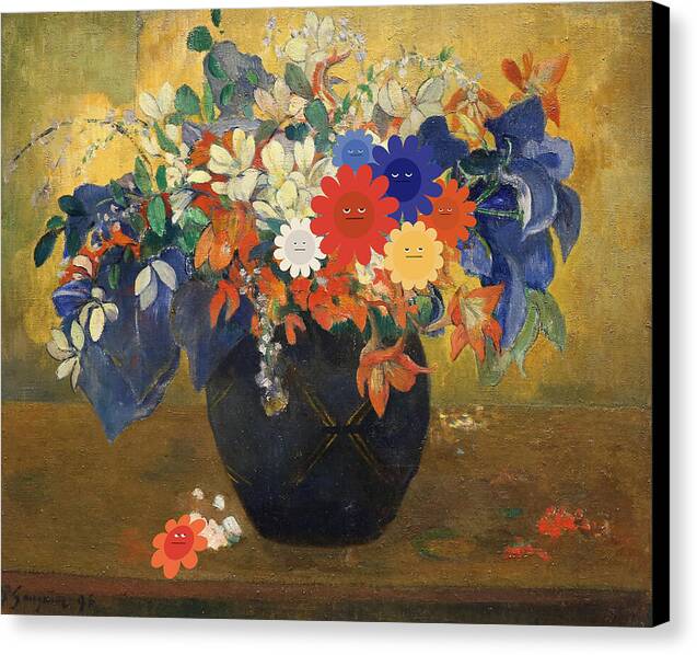 Moody Flowers - A Contemporary Twist - Canvas Print