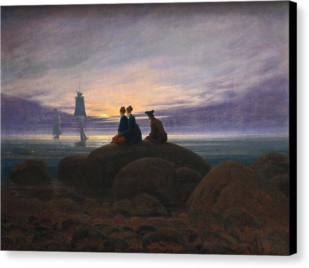 Moonrise over the Sea - Canvas Print