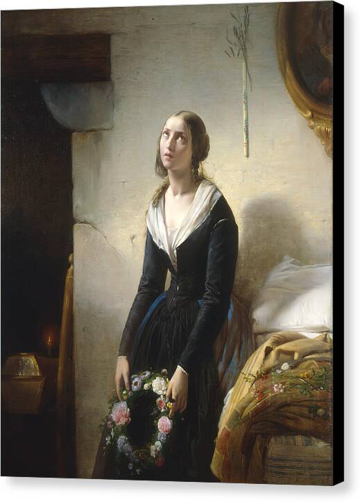Mother Mourning the Death of Her Child - Canvas Print
