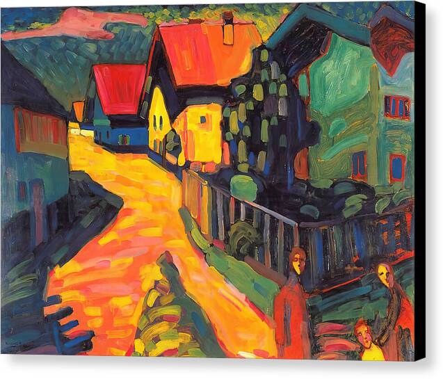 Murnau Street with Women - Canvas Print