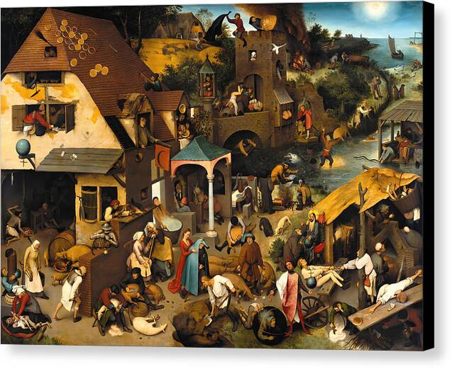 Netherlandish Proverbs - Canvas Print