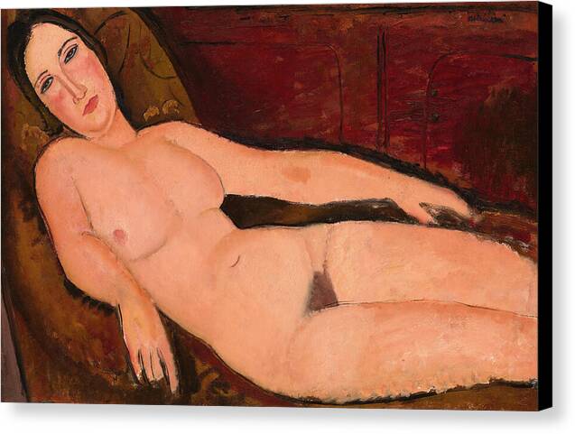 Nude on a Divan - Canvas Print