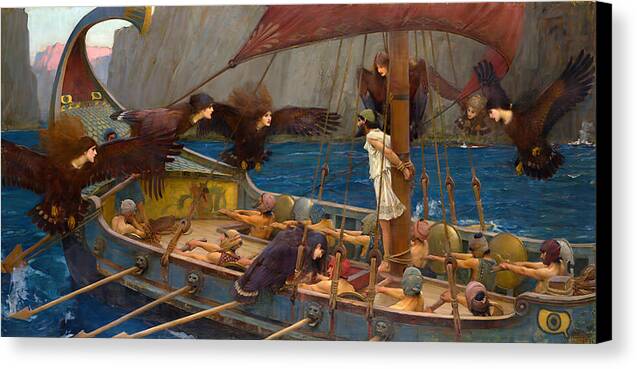 Odysseus and the Sirens - Canvas Print