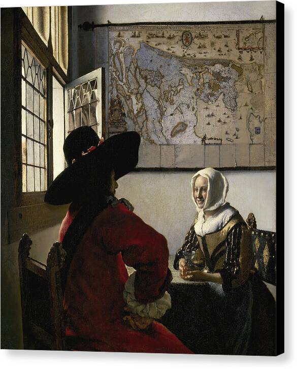 Officer and Laughing Girl - Canvas Print