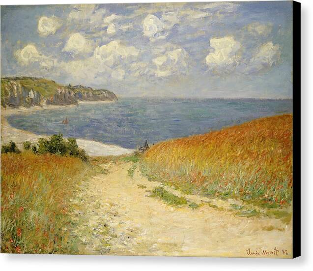 Path in the Wheat at Pourville - Canvas Print