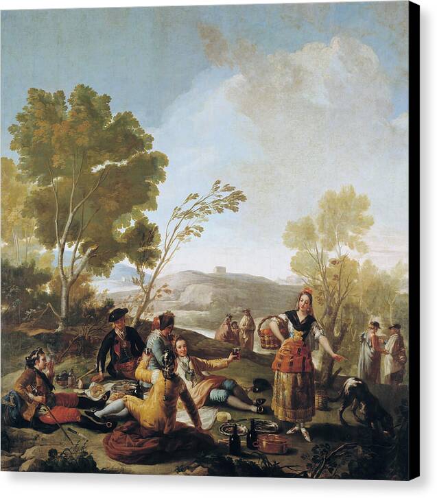 Picnic on the Banks of the Manzanares - Canvas Print
