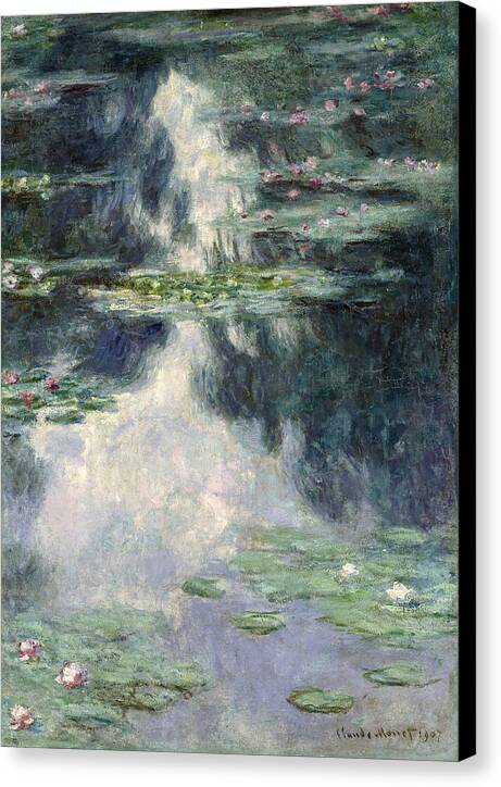 Pond with Water Lilies - Canvas Print