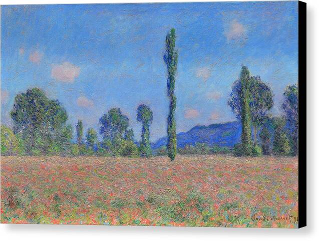Poppy Field - Giverny - Canvas Print