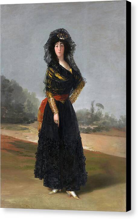 Portrait of the Duchess of Alba - Canvas Print