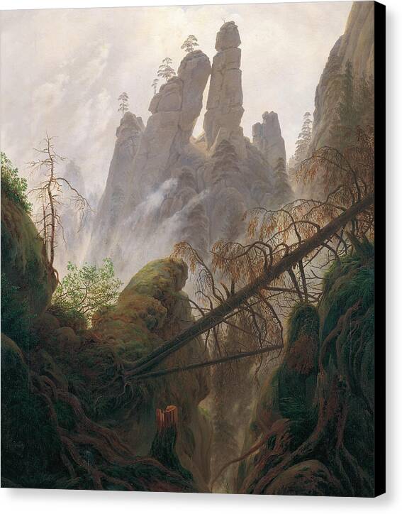 Rocky Landscape in the Elbe Sandstone Mountains - Canvas Print