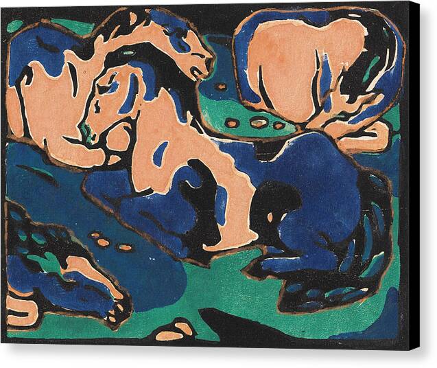 Ruhende Pferde - Canvas Print