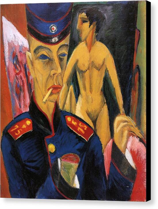 Self-Portrait as a Soldier - Canvas Print